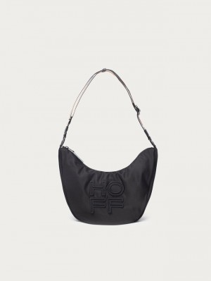 Bolsos Hoff Nylon Library Hobo Mujer Negras | CPIB-68294