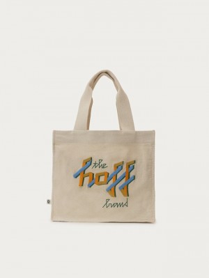 Bolsos Hoff Shopper Tejido Con Logo Artístico Hoff Bordado Mujer Gris | PBYQ-56487
