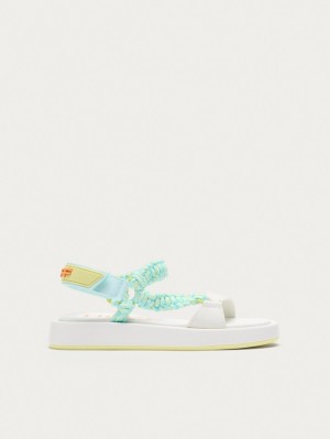 Sandalias Hoff Off White Festival Mujer Verde Blancas | PKBF-15863