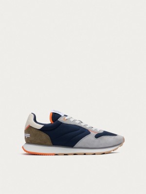 Zapatillas Hoff Delos Hombre Azul Marino Gris Naranjas | UEQO-15948
