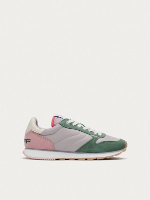 Zapatillas Hoff Syracuse Mujer Verde Rosas Gris | NROH-09736