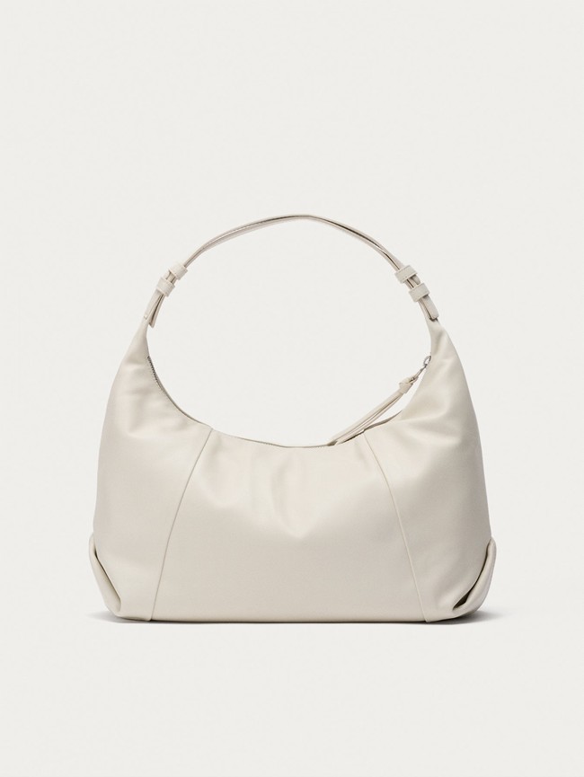 Bolsos Hoff Leather Hobo Museum Off White Mujer Blancas | XZOB-02531