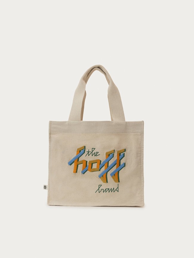 Bolsos Hoff Shopper Tejido Con Logo Artístico Hoff Bordado Mujer Gris | PBYQ-56487