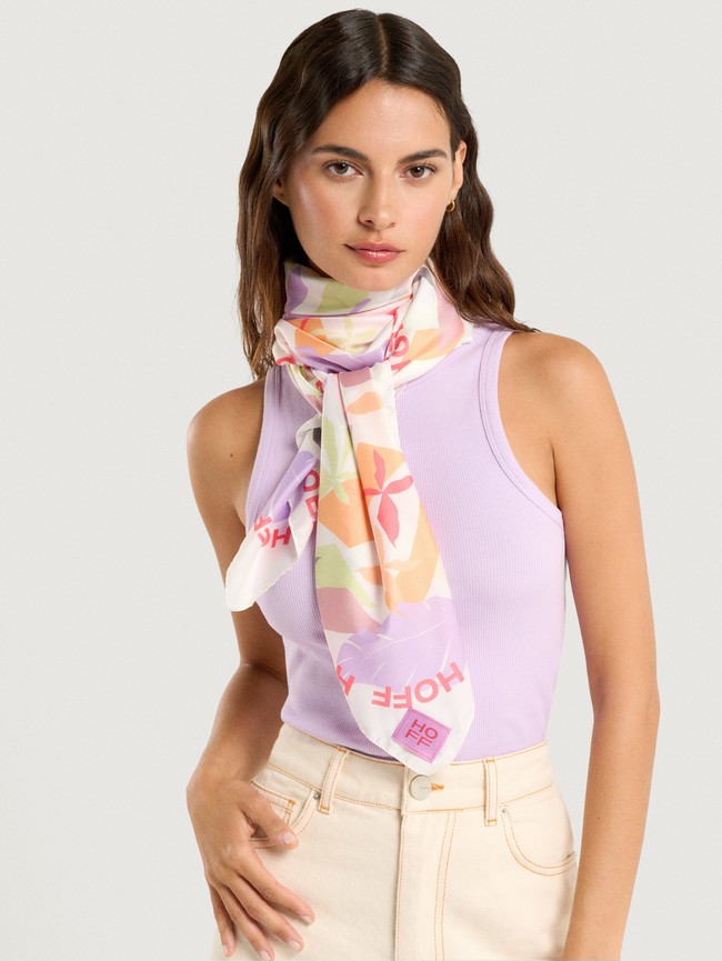 Bufandas Hoff Leaf Foulard Lilac Mujer Multicolor | WYCS-52763