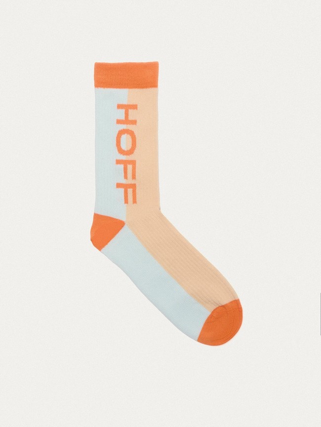 Calcetines Hoff Maxi Logo Hombre Azules Naranjas | OAUH-57430
