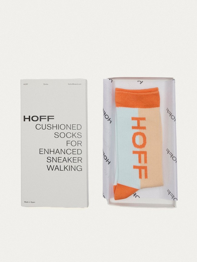 Calcetines Hoff Maxi Logo Hombre Azules Naranjas | OAUH-57430