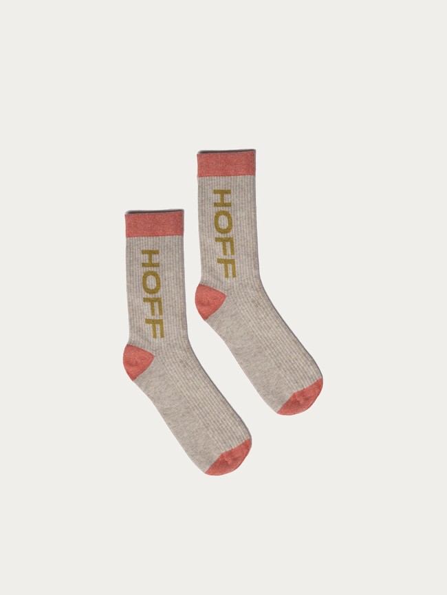 Calcetines Hoff Maxi Logo Hombre Gris Naranjas | QPVX-80241
