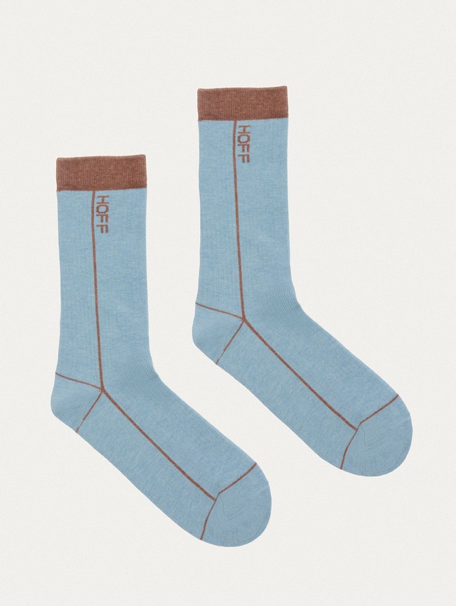 Calcetines Hoff Stripe Hombre Azules | XUFS-24763