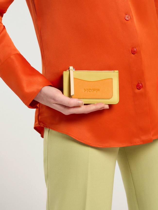 Carteras Hoff Leather Coin Cardholder Lime Mujer Amarillo Naranjas | TOIC-16507
