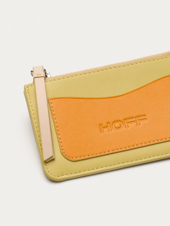 Carteras Hoff Leather Coin Cardholder Lime Mujer Amarillo Naranjas | TOIC-16507