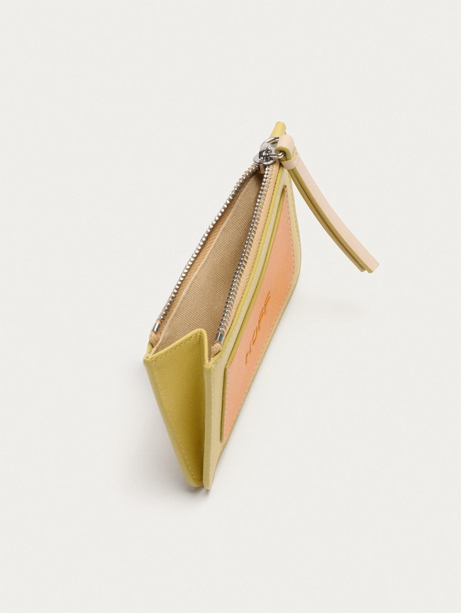 Carteras Hoff Leather Coin Cardholder Lime Mujer Amarillo Naranjas | TOIC-16507