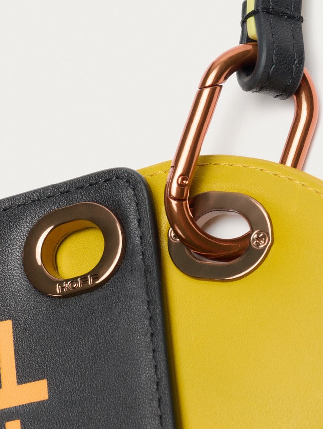 Carteras Hoff Leather Strap Lime Mujer Negras Amarillo | INGV-87932