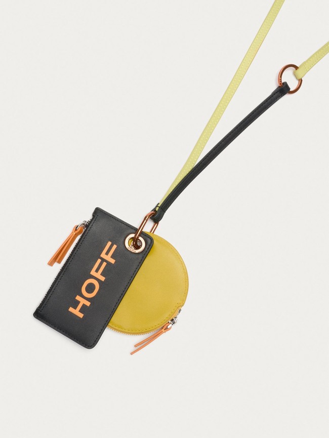 Carteras Hoff Leather Strap Lime Mujer Negras Amarillo | INGV-87932