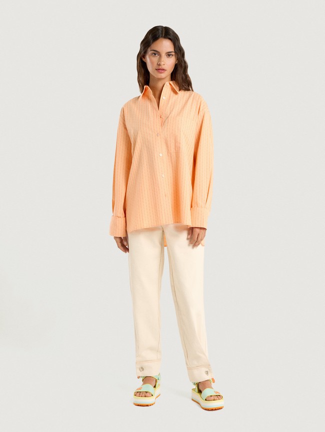 Jeans Hoff Azores Off White Mujer Beige | OBEY-12658