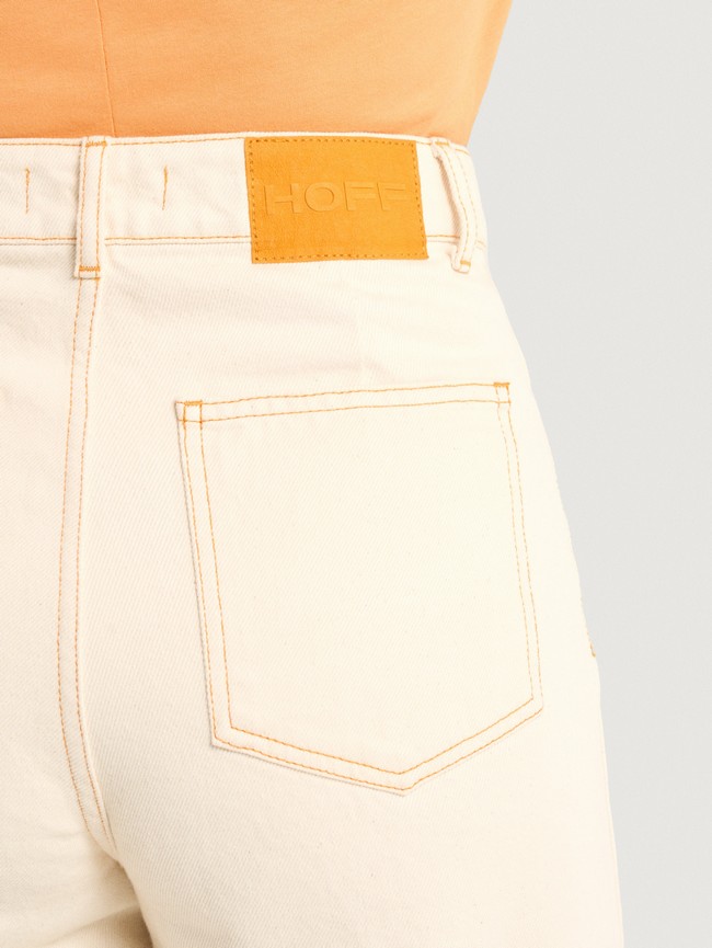 Jeans Hoff Azores Off White Mujer Beige | OBEY-12658