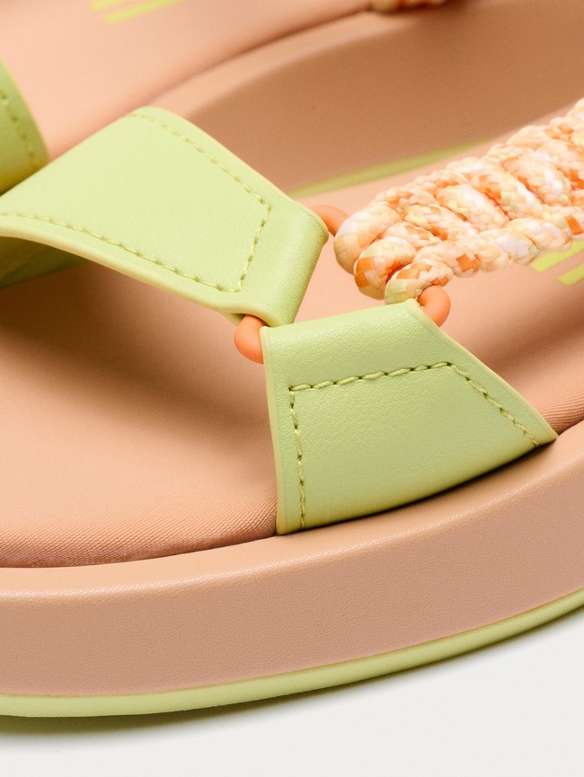 Sandalias Hoff Camel Festival Mujer Naranjas Verde | UCXS-02956
