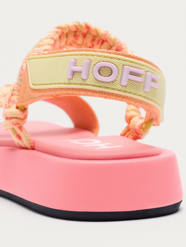 Sandalias Hoff Festival Mujer Rosas Coral | ROXU-09638