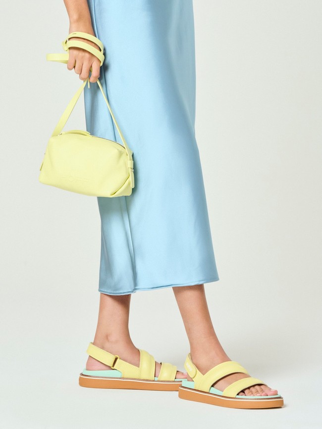 Sandalias Hoff Lime Road Mujer Amarillo Azules | IGOS-07958
