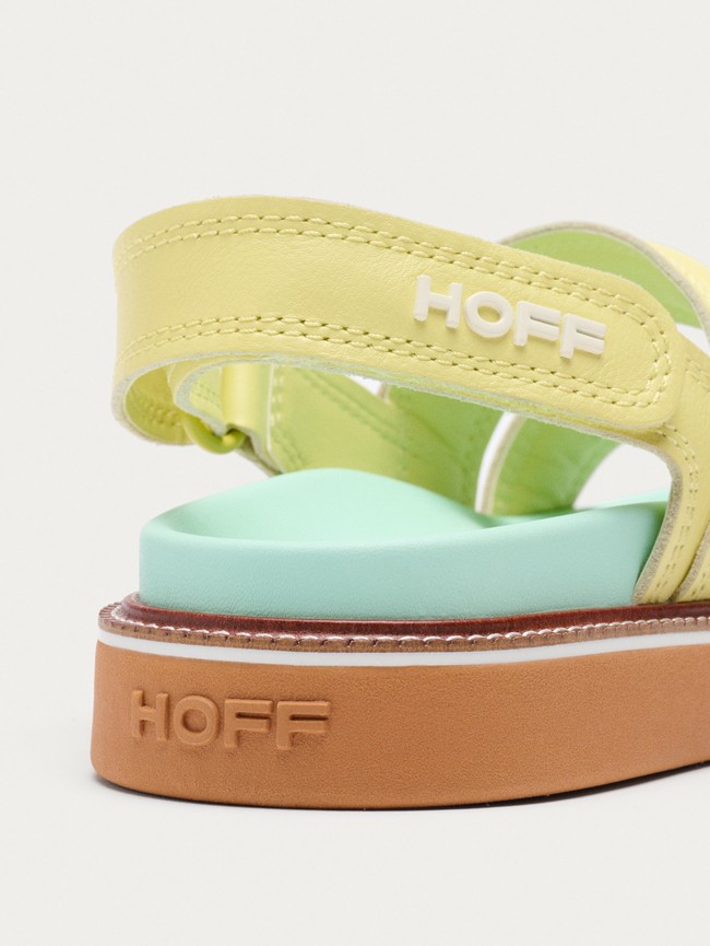 Sandalias Hoff Lime Road Mujer Amarillo Azules | IGOS-07958