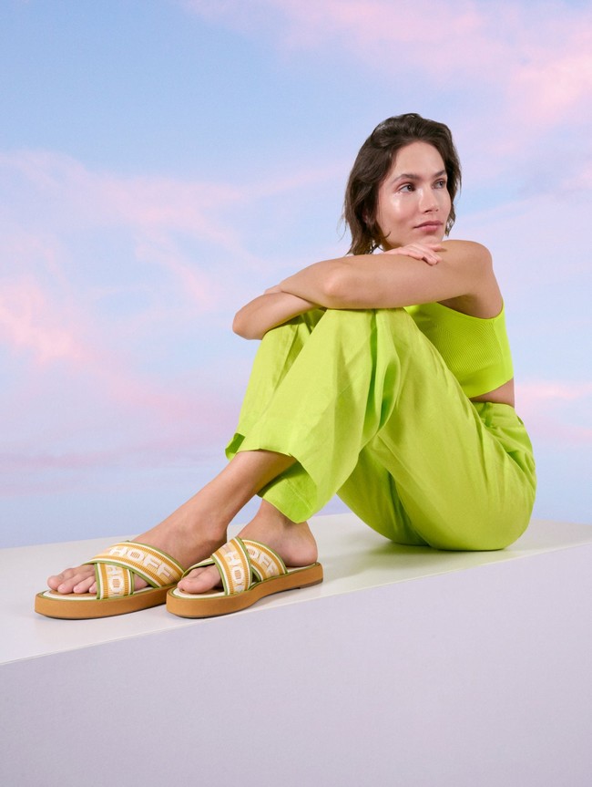 Sandalias Hoff Market Mujer Naranjas Verde | YIDG-72861