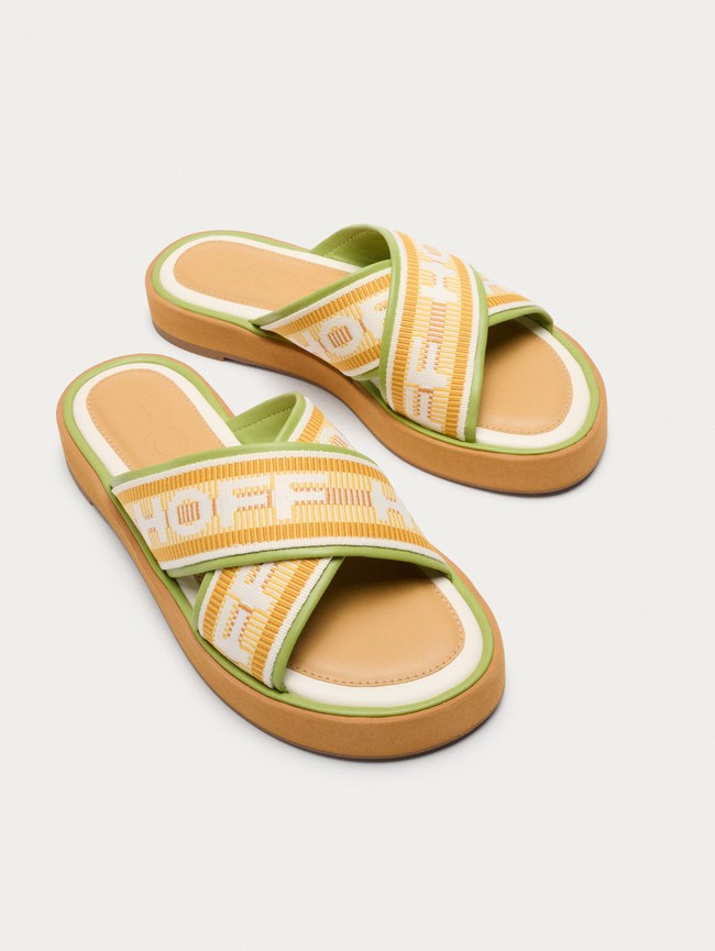 Sandalias Hoff Market Mujer Naranjas Verde | YIDG-72861