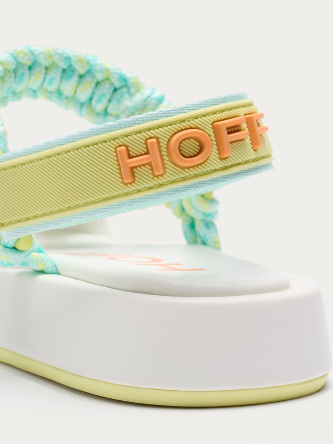 Sandalias Hoff Off White Festival Mujer Verde Blancas | PKBF-15863