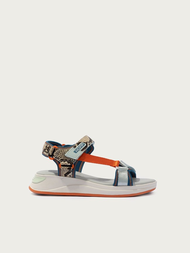 Sandalias Hoff Seychelles Mujer Gris Naranjas | STGA-50127