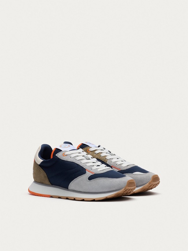 Zapatillas Hoff Delos Hombre Azul Marino Gris Naranjas | UEQO-15948