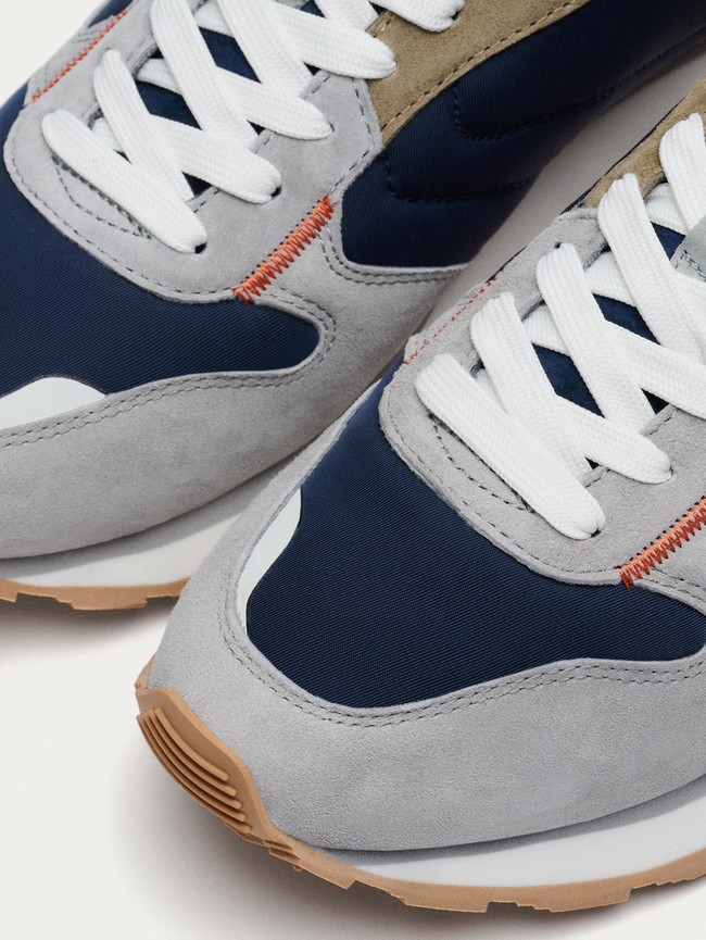 Zapatillas Hoff Delos Hombre Azul Marino Gris Naranjas | UEQO-15948