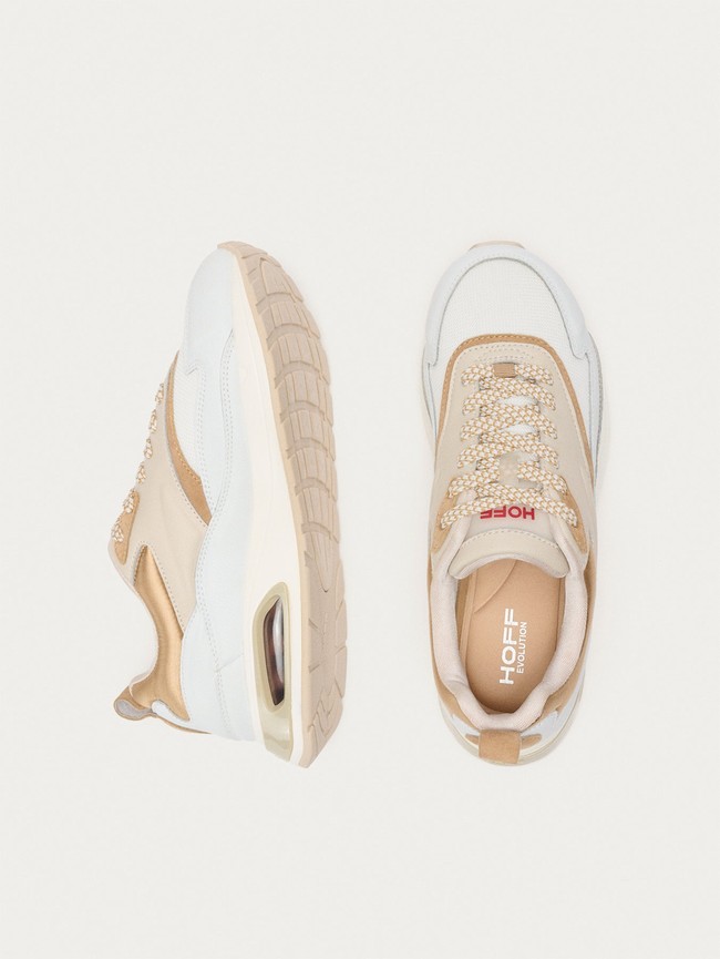 Zapatillas Hoff Evolution Mujer Blancas Beige | NBZA-56948
