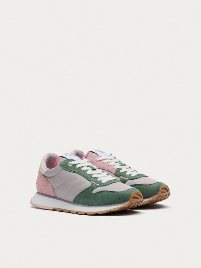 Zapatillas Hoff Syracuse Mujer Verde Rosas Gris | NROH-09736