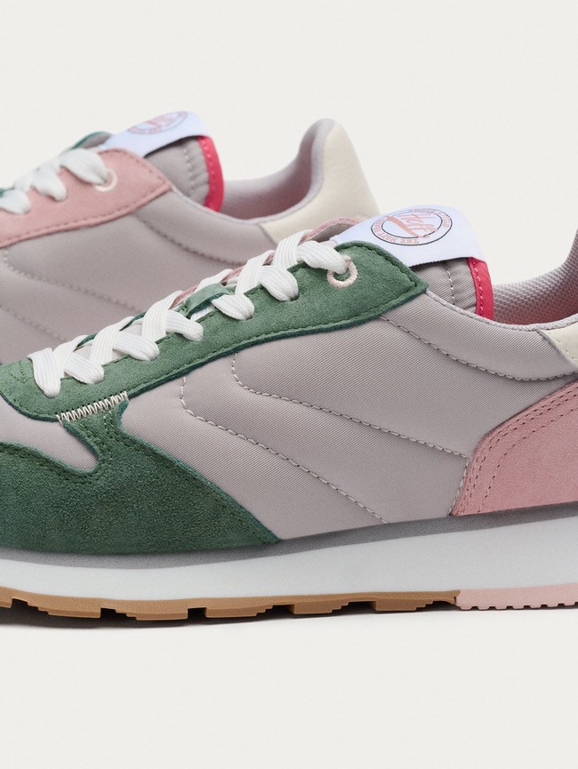 Zapatillas Hoff Syracuse Mujer Verde Rosas Gris | NROH-09736